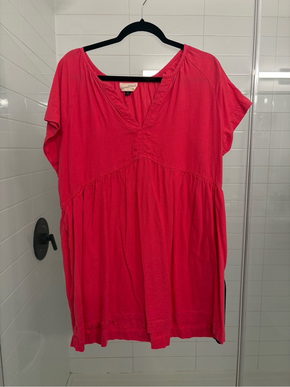 Universal Thread Pink V-Neck Short Sleeve Tunic